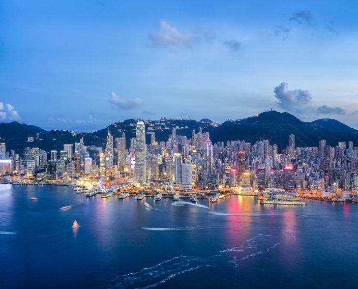 Hong Kong Cityscape from Air (Panorama XXL)