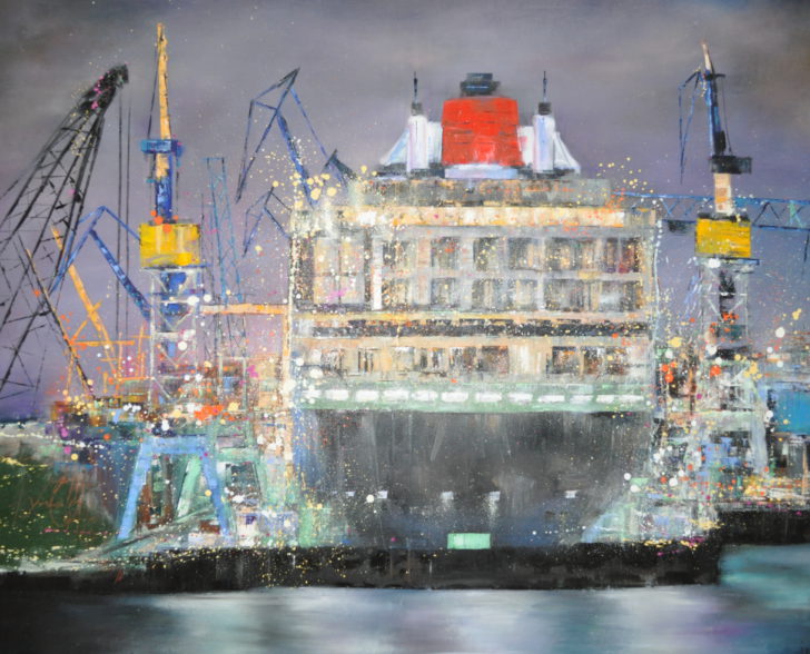 QUEEN MARY IM DOCK 140 cm x 120 cm