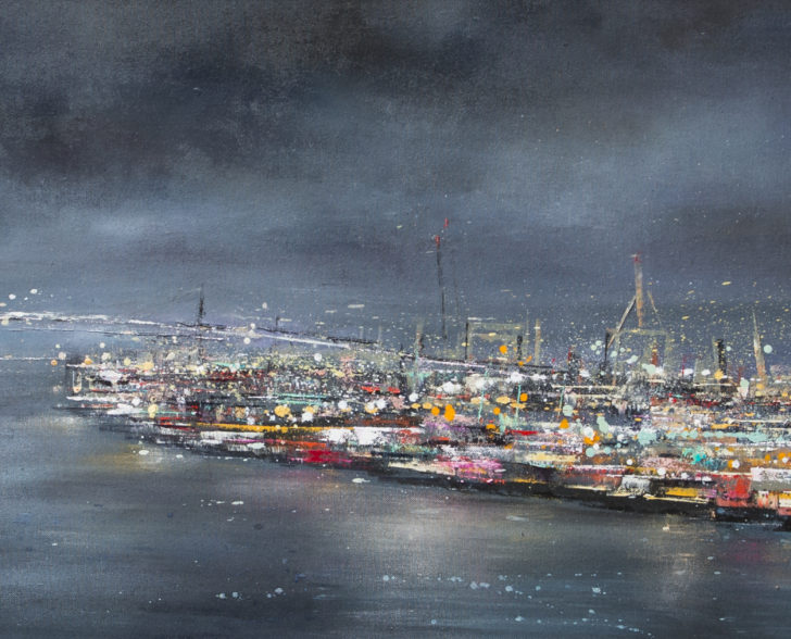 SUITE VIEW HAMBURG KÖHLBRAND, 250 cm x 50 cm