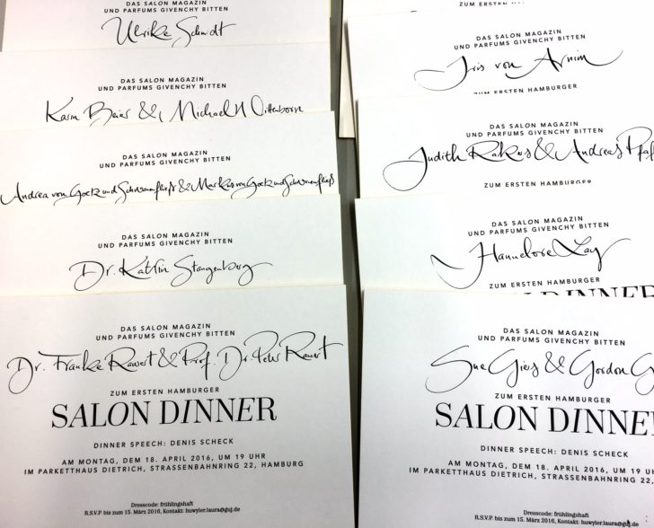 Einladung G+J Salon Dinner