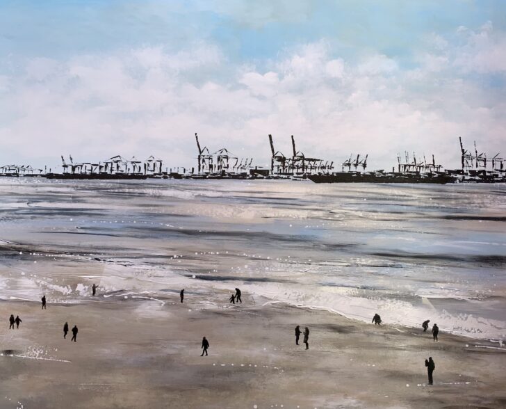 STRANDSPAZIERGANG 130 cm x 110 cm